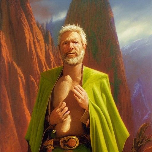 Eladrin Elf Warlock: Oil Painting Portrait