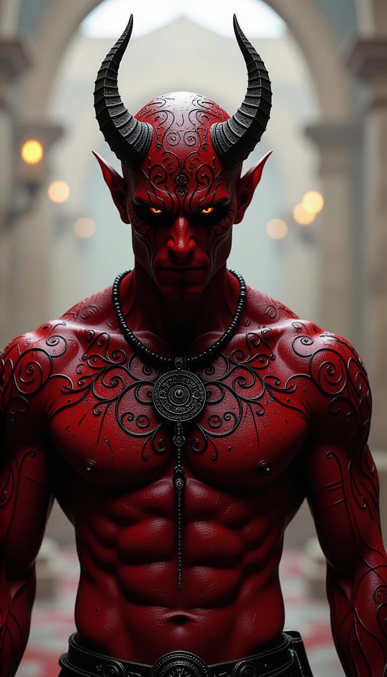 Fractal Demon in Hyperdetailed Surreal Style