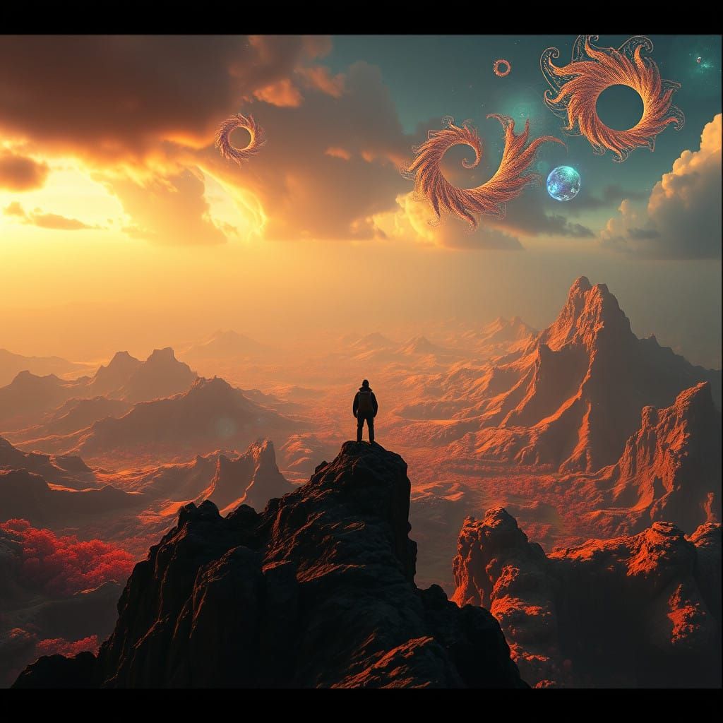 Epic Fractal Landscape in Cinematic Style