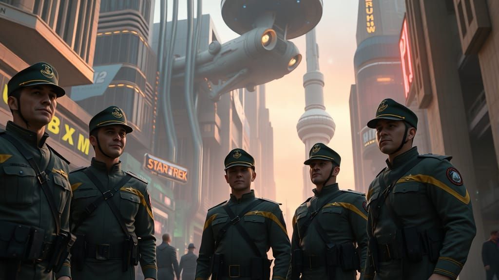 Star Trek Fans in Uniform: A Dystopian Future