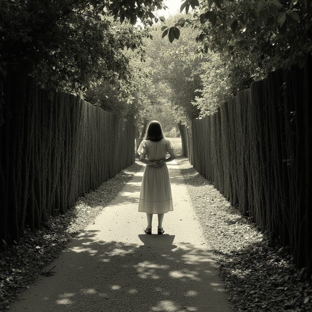 Woman Walking on Sunlit Street