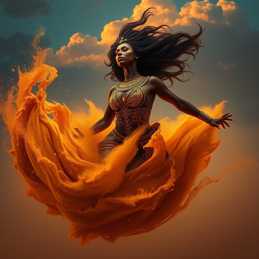 Sandswept Goddess Rises from the Dunes