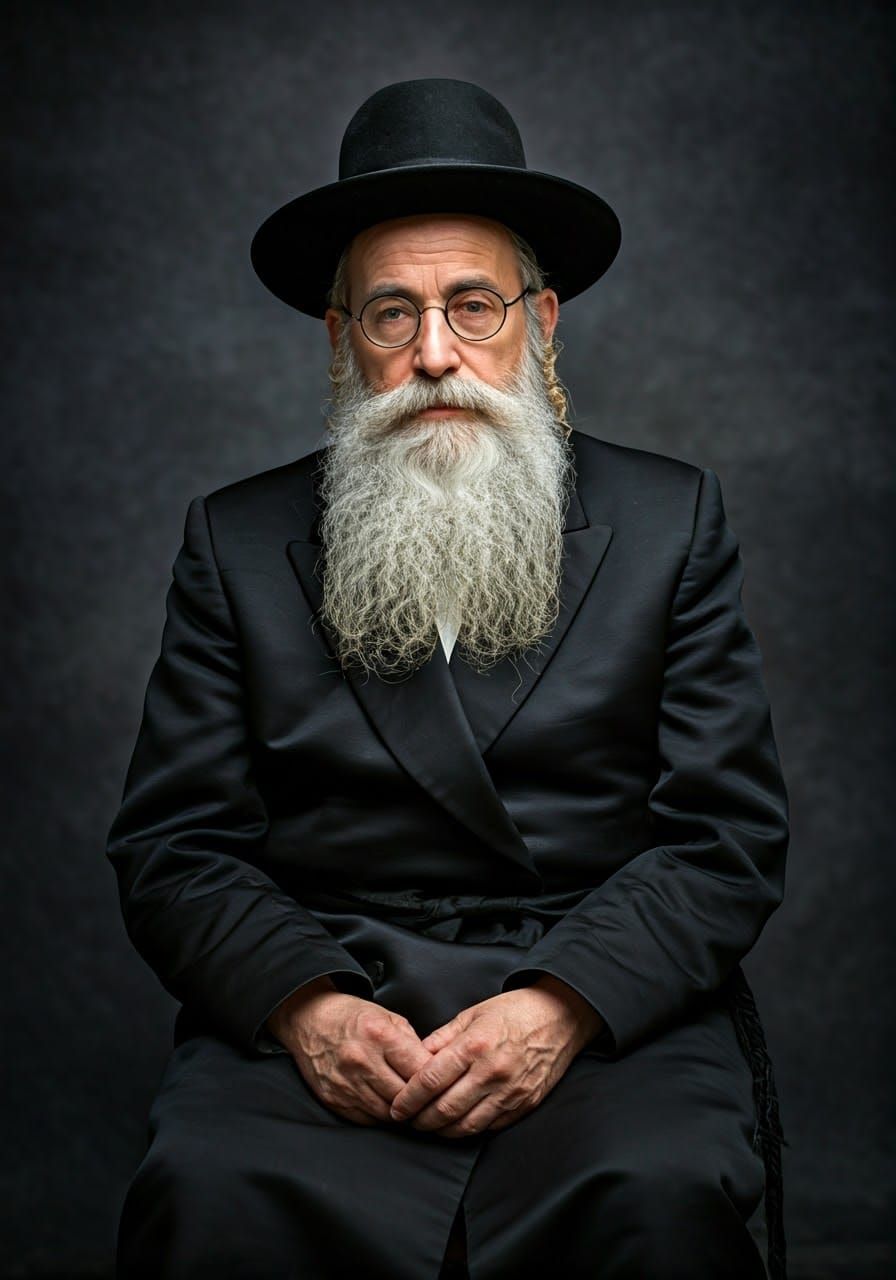 Dignified Satmar Hasidic Man in Classic Attire