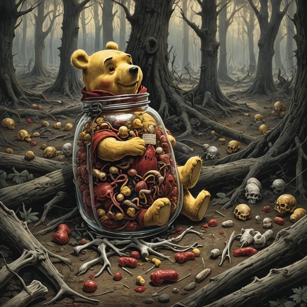 Winnie the Pooh Horror in Doré Style