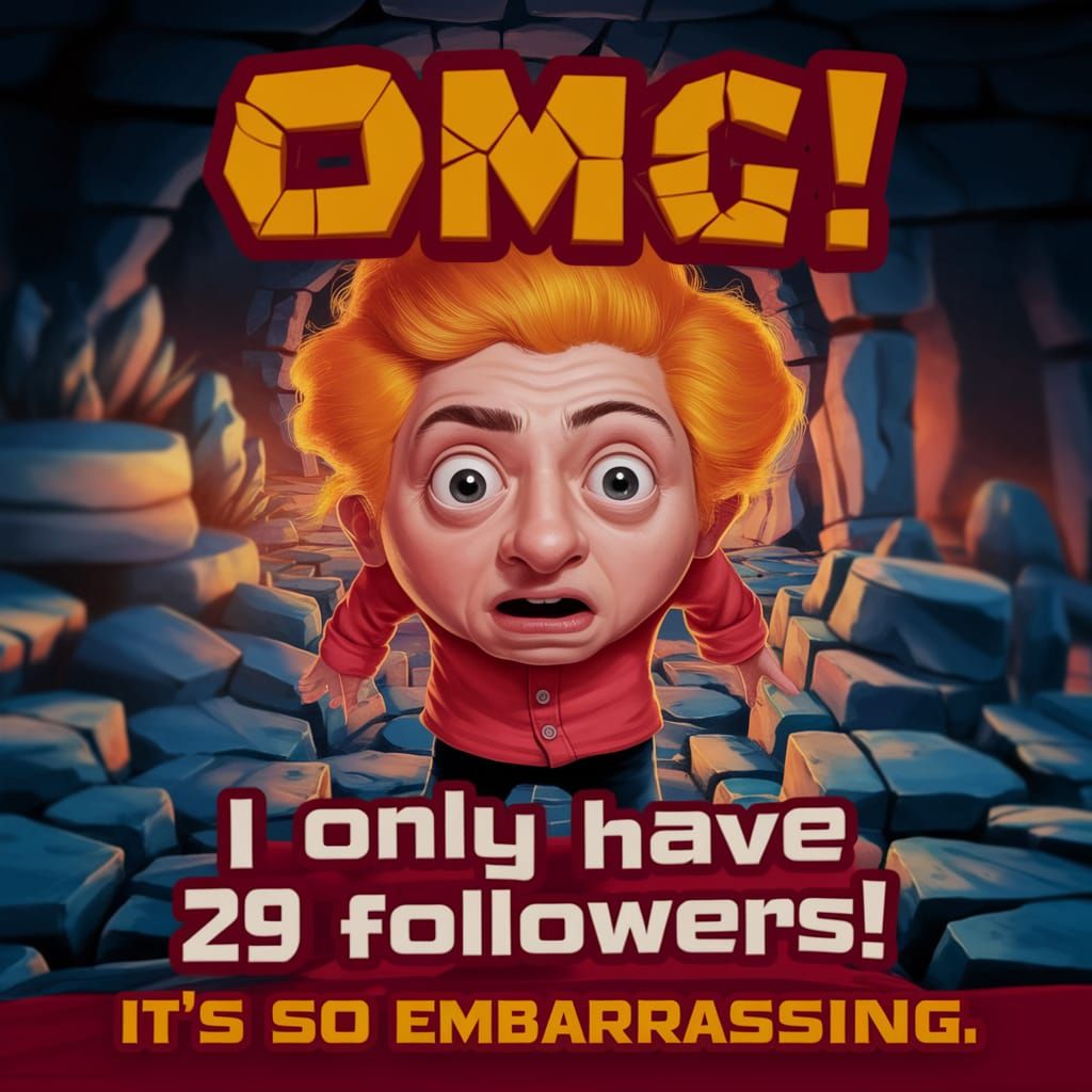 Bewildered Man Shocked by Low Follower Count