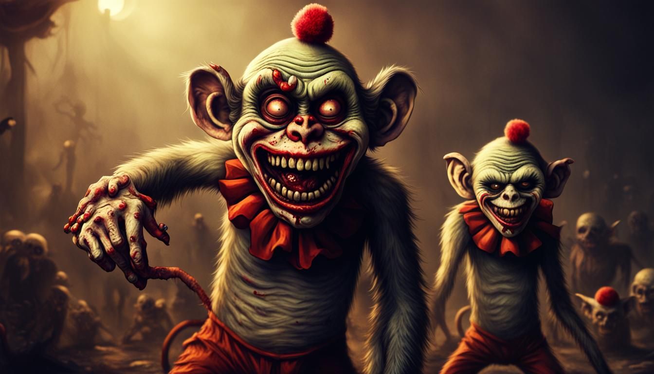 Grotesque Zombie Monkey Clown Goblin Abomination
