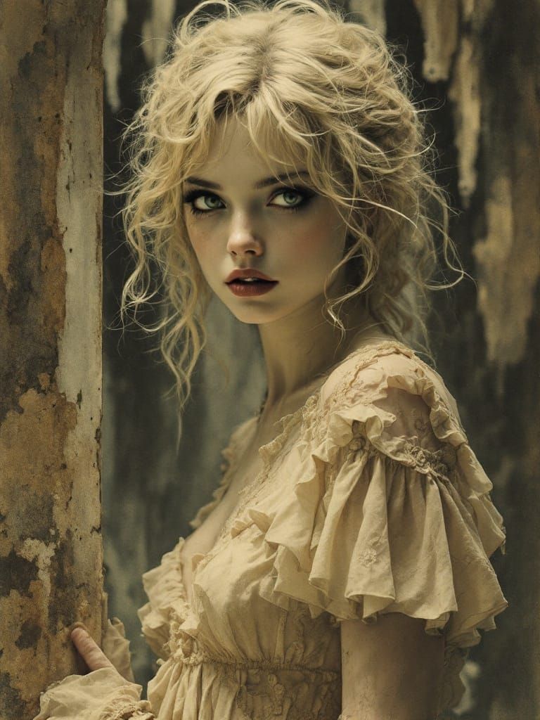 Victorian Gothic Pin-Up in Rackham Style