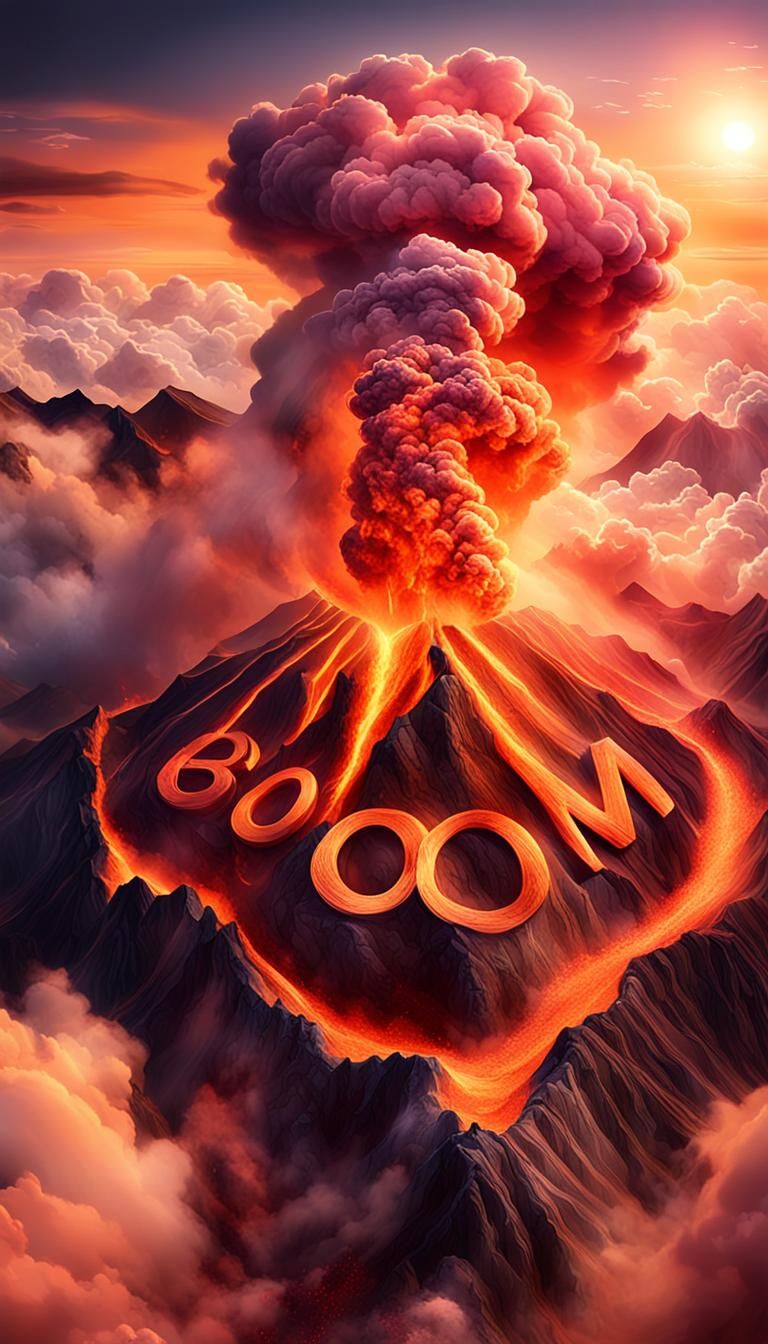 Volcanic Eruption Creates "Boom!" in Digital Art