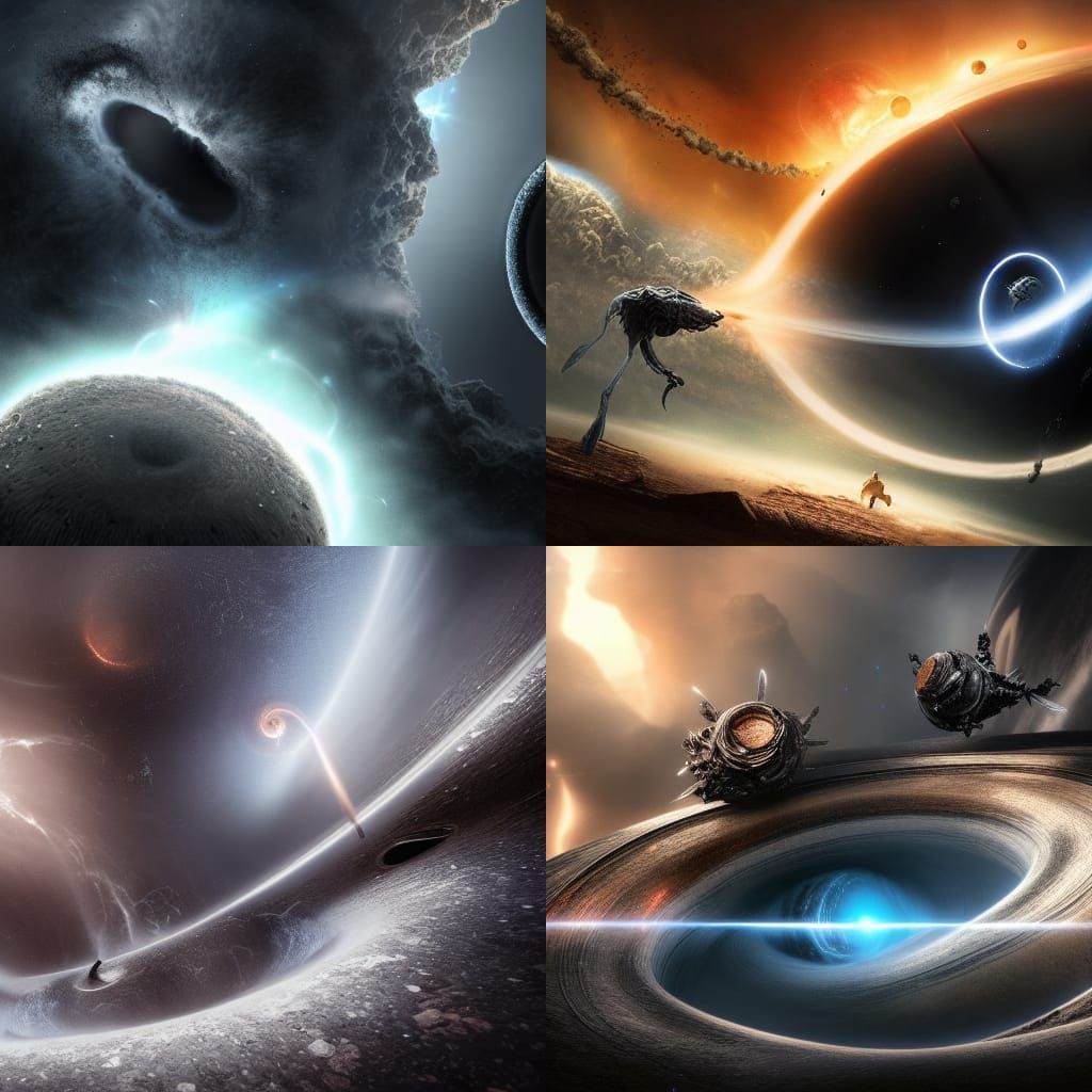 two black holes colliding Epic cinematic brilliant stunning ...
