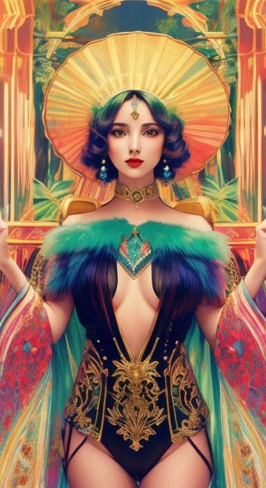 Vibrant Art Deco Design in 4K Resolution