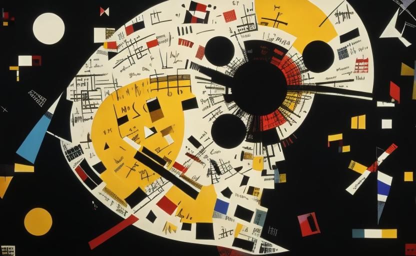 Abstract Impasto Graphic Score by Kandinsky and Basquiat