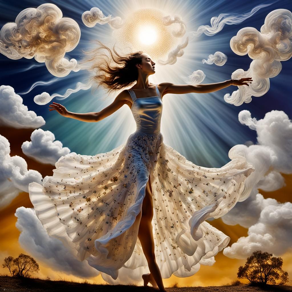 Psychedelic Surrealism: Angels Dancing in Divine Light