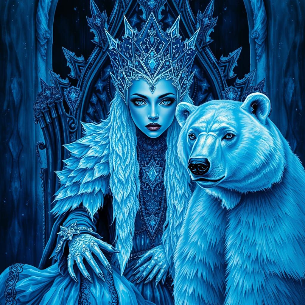 Ethereal Snow Queen Empress of Prismatic Ice Palace