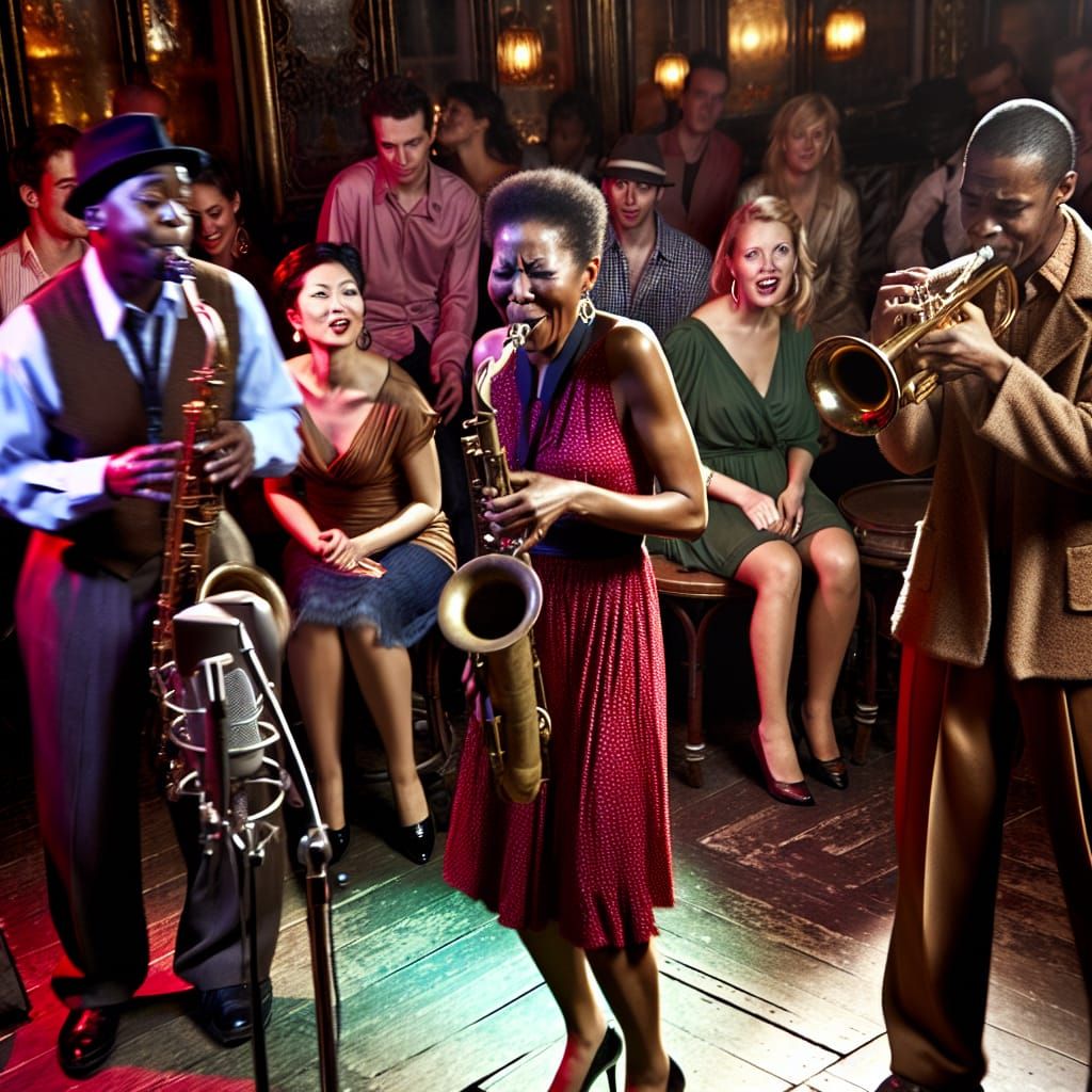 Jazz Club Harmony: Saxophonist's Soulful Tune