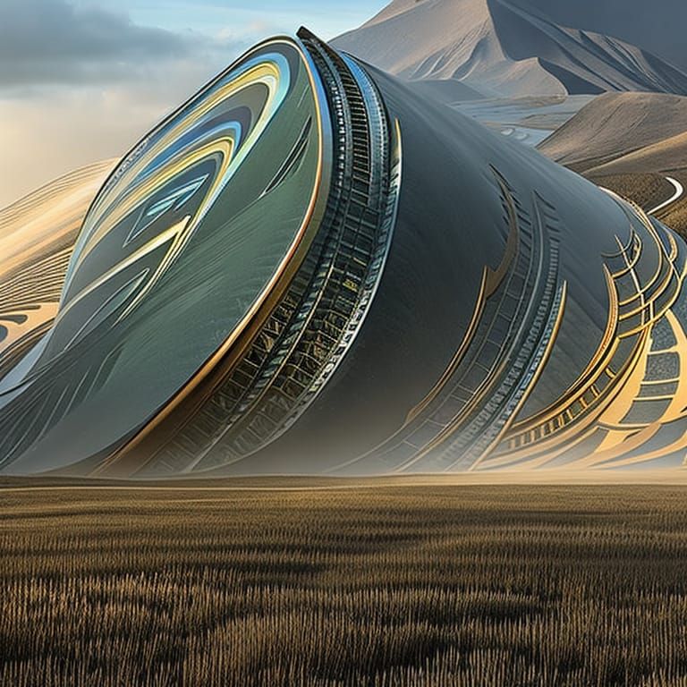 Android in Golden Hour, Sci-Fi Futurism