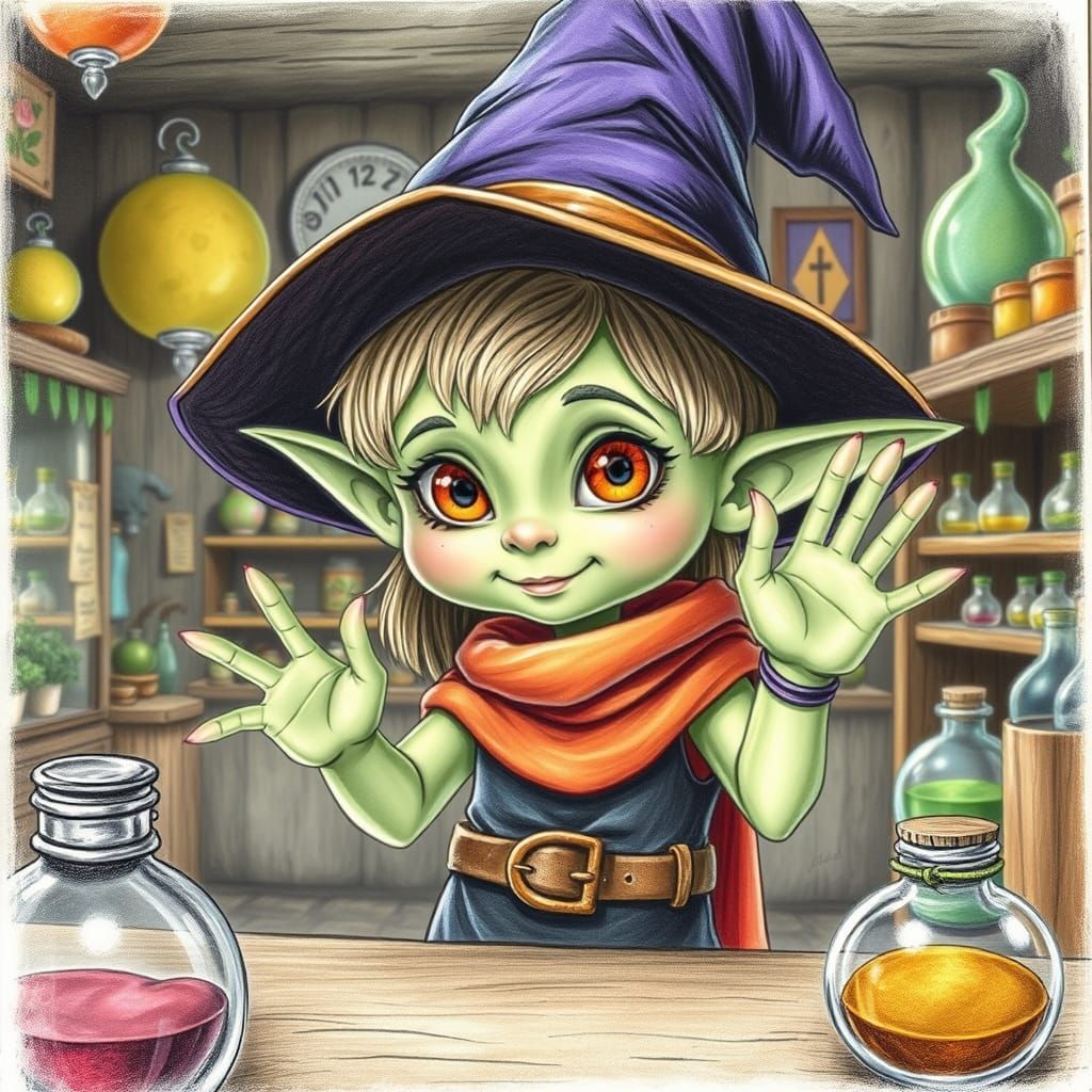 she is a very young and small Goblin Girl