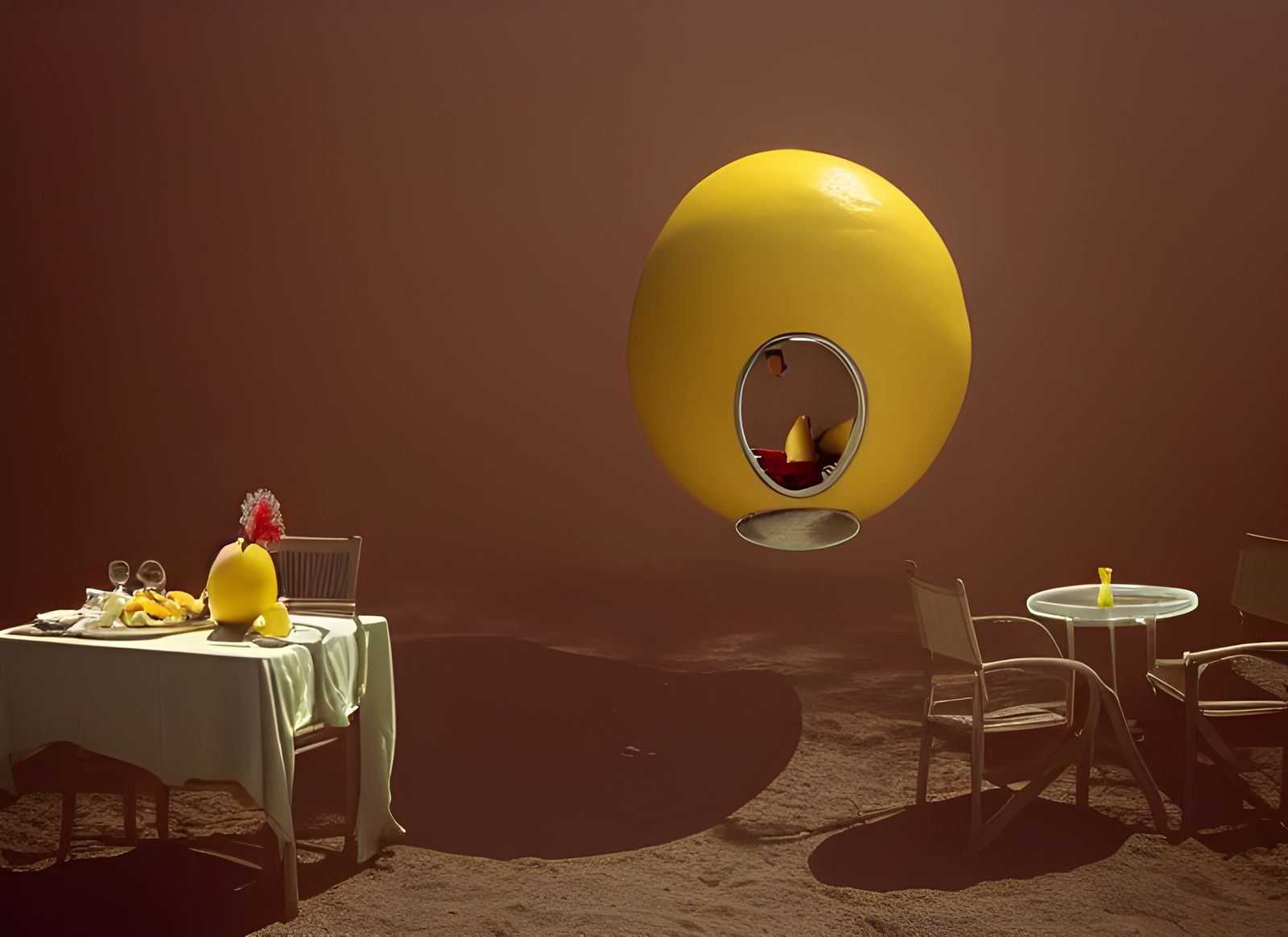 California Poolside Lemonade in Surreal Style