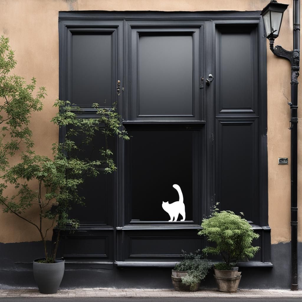 House Facade with Broken Mirror, Matte Painting