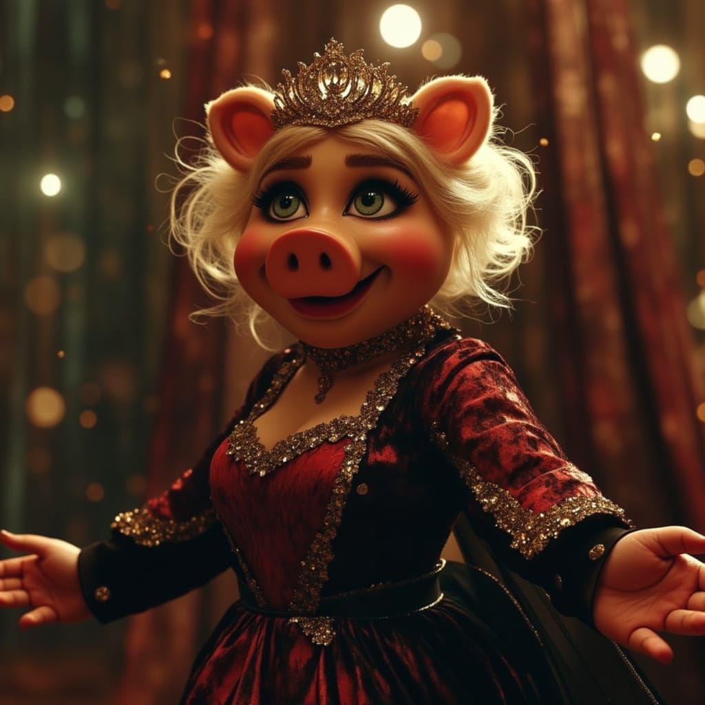 Miss Piggy as Cruella Deville in High Fashion