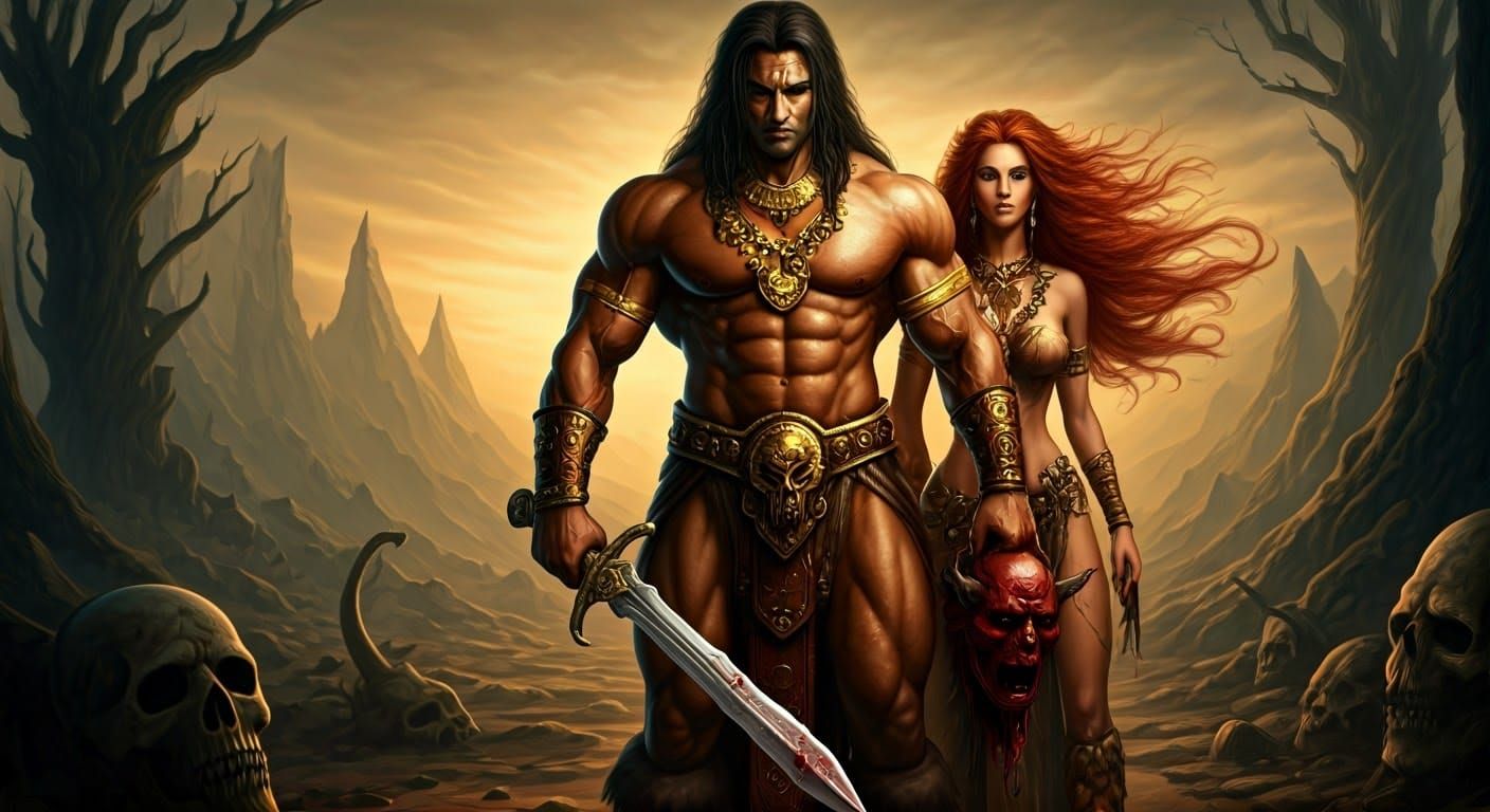 Mighty Warrior Stands Confident in Mystical Realm