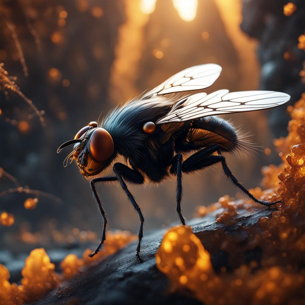 Fly in Amber: Detailed Matte Painting