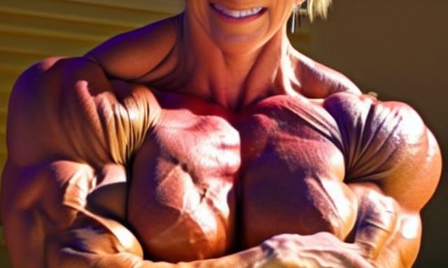 Muscular Female Bodybuilder: Ripped Physique