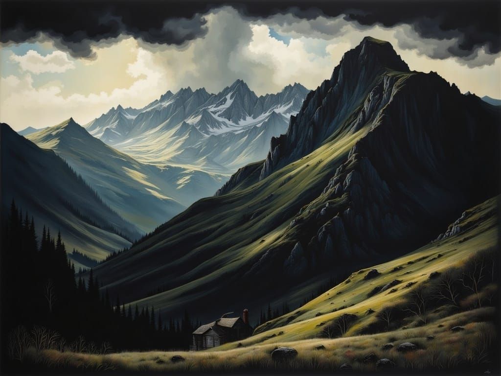 Ethereal Mountain World in Soft Focus