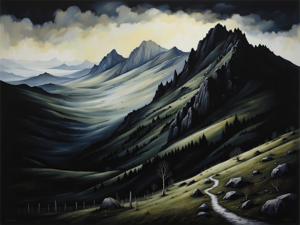 Dreamy Mountain Landscape