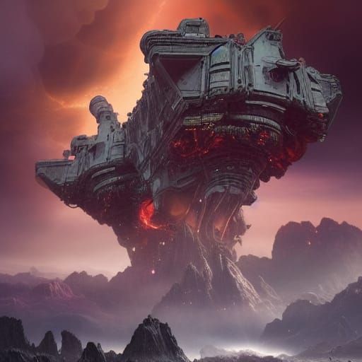 Epic Alien Destruction in Space: Digital Matte Painting