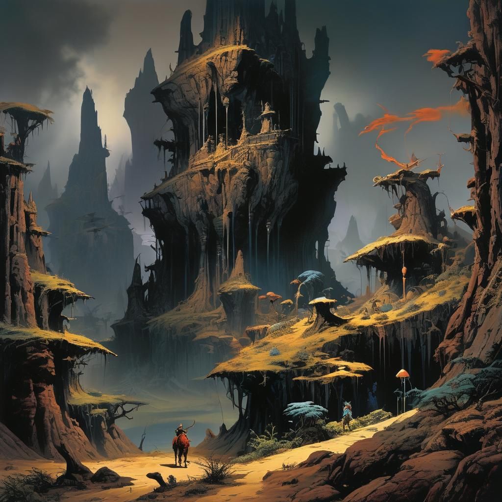 Grimdark Fantasy Landscape Art