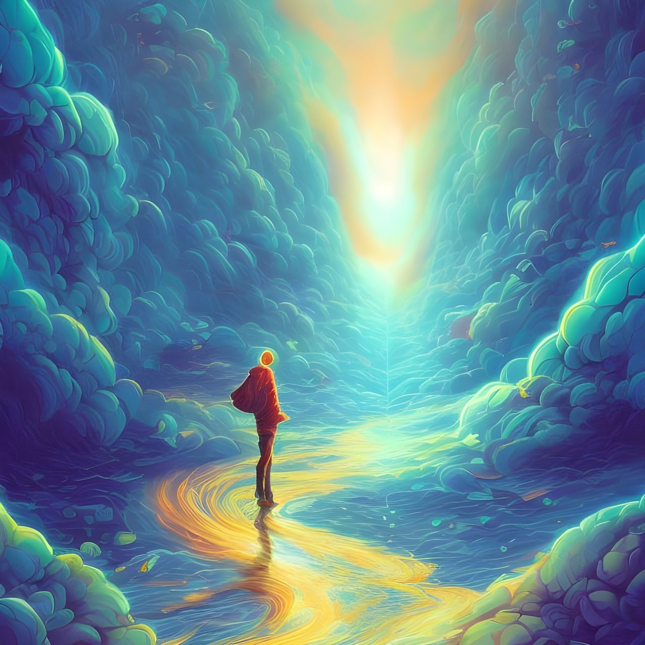 Cosmic Convergence Digital Artwork in Modern Fantasy Style