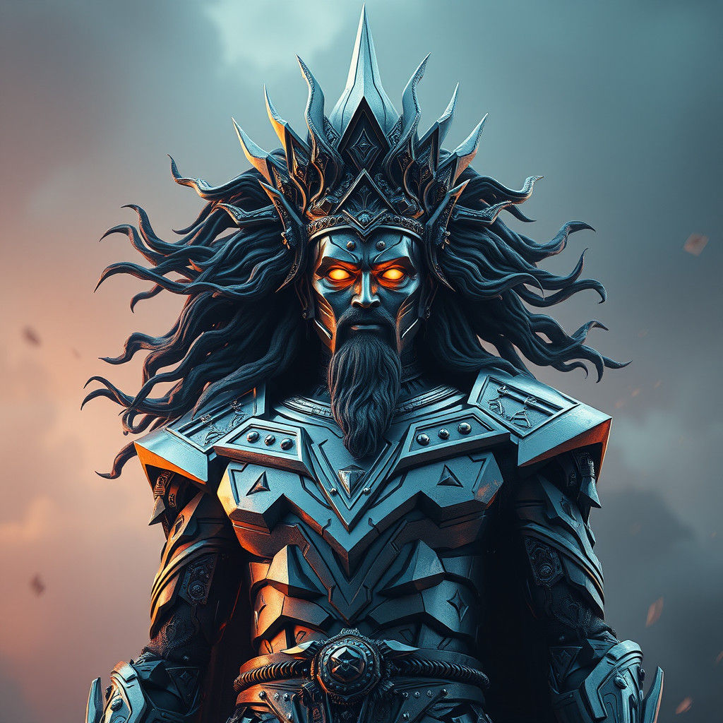 Iranian Metal God Kshatra Vairya in Steel Costume