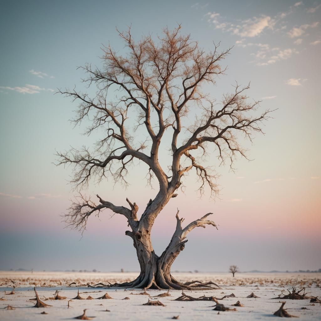 Minimalism meets Hyperrealism meets Surrealism: A vast, whit...