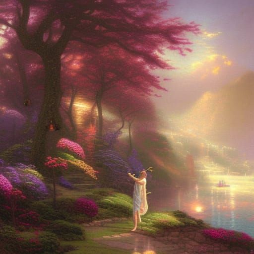 Apollo with Bow in Ethereal Fantasy Style