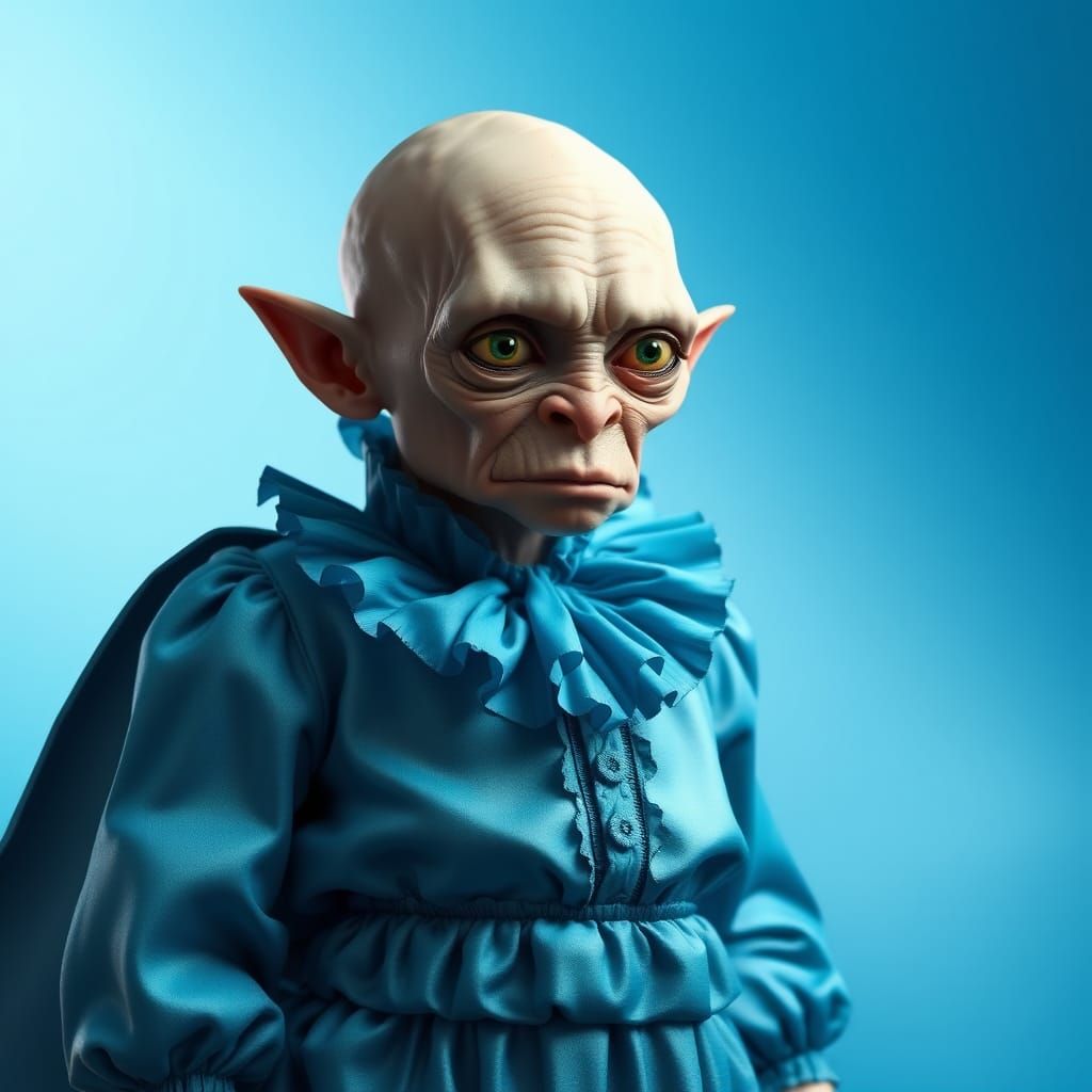 Vampire in Electric Blue Regalia