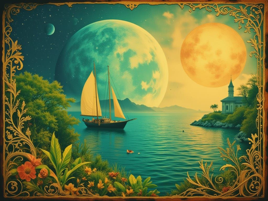 Sailing on an Exoplanet: Iridescent Alien Ocean