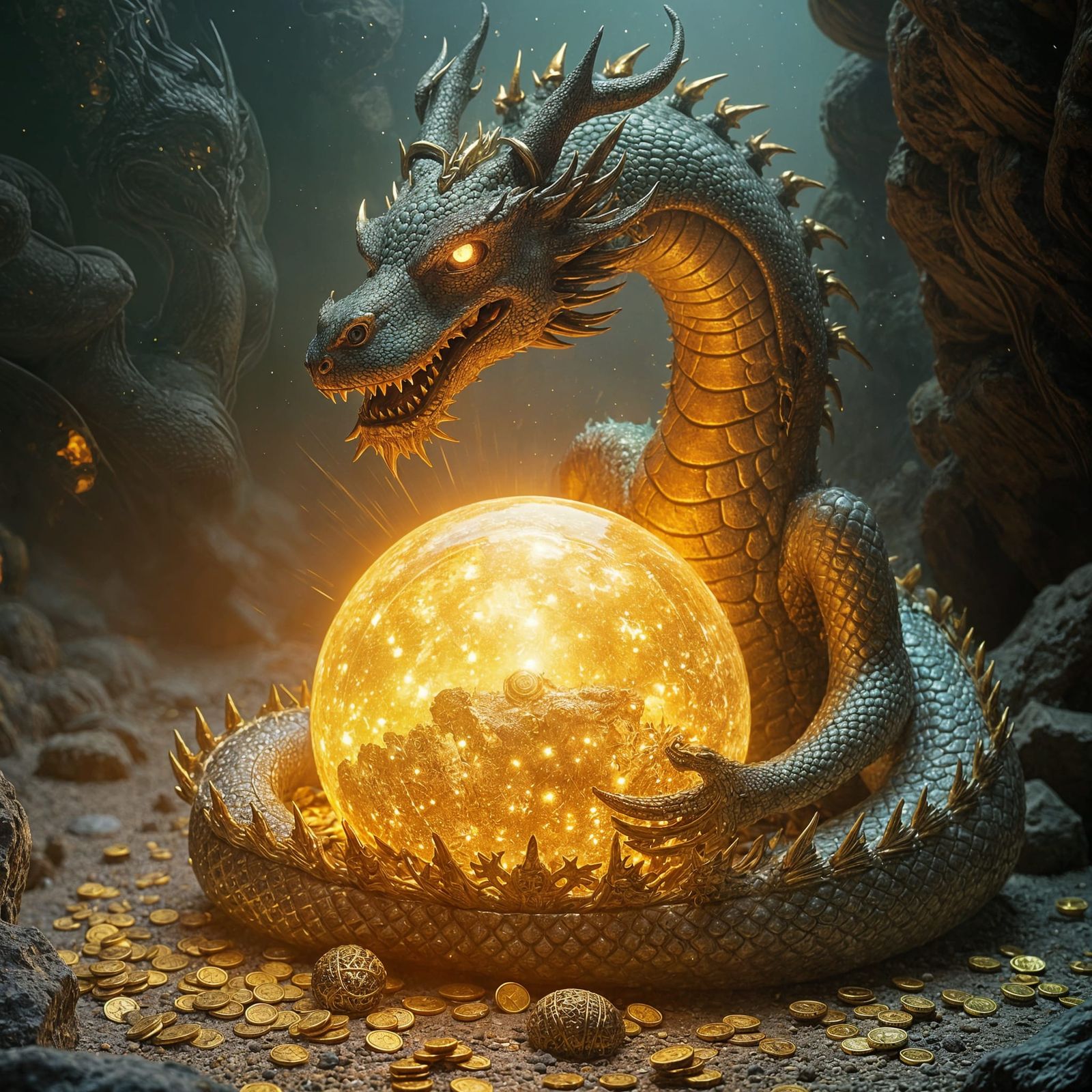 Dragon's Hoard in Orb: Digital Rendering