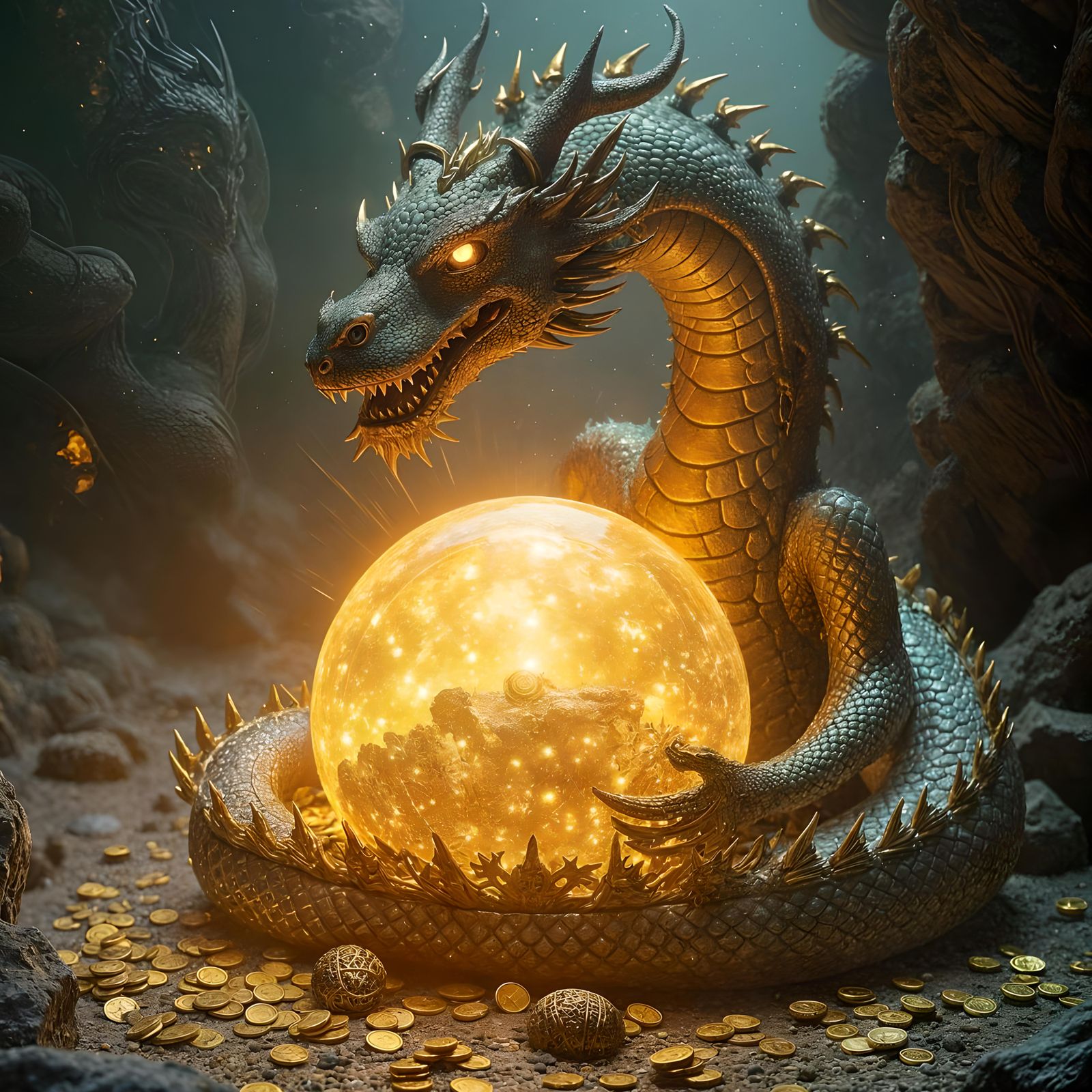 Dragon's Hoard Orb: Treasure and Dragon