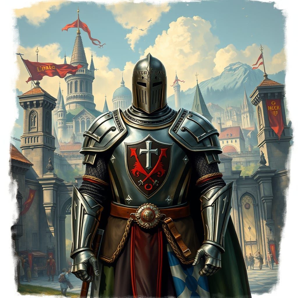 Breton Knight Stands Guard Before Daggerfall