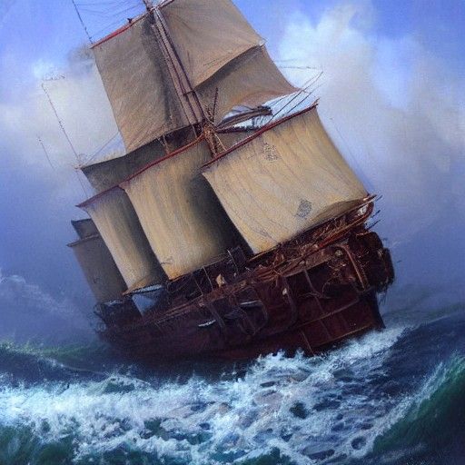 Davy Jones' Locker as Oil Painting