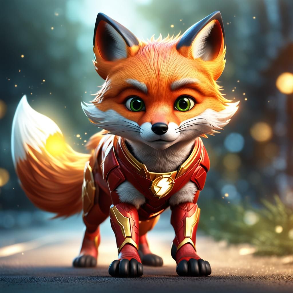 Fox as Flash Superhero in Hyper Speed