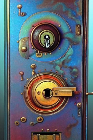 Steampunk Safe with Intricate Mechanical Lock