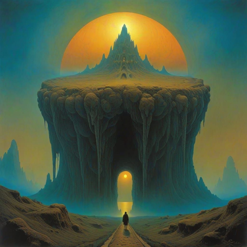 Cosmic Inspiration: Mysterious Monolithic Landscape