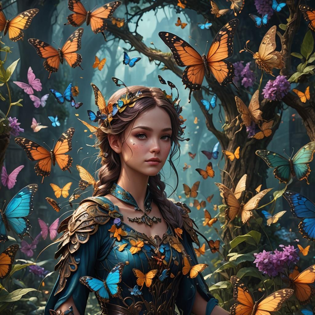 Detailed Butterfly Fairy Concept Art
