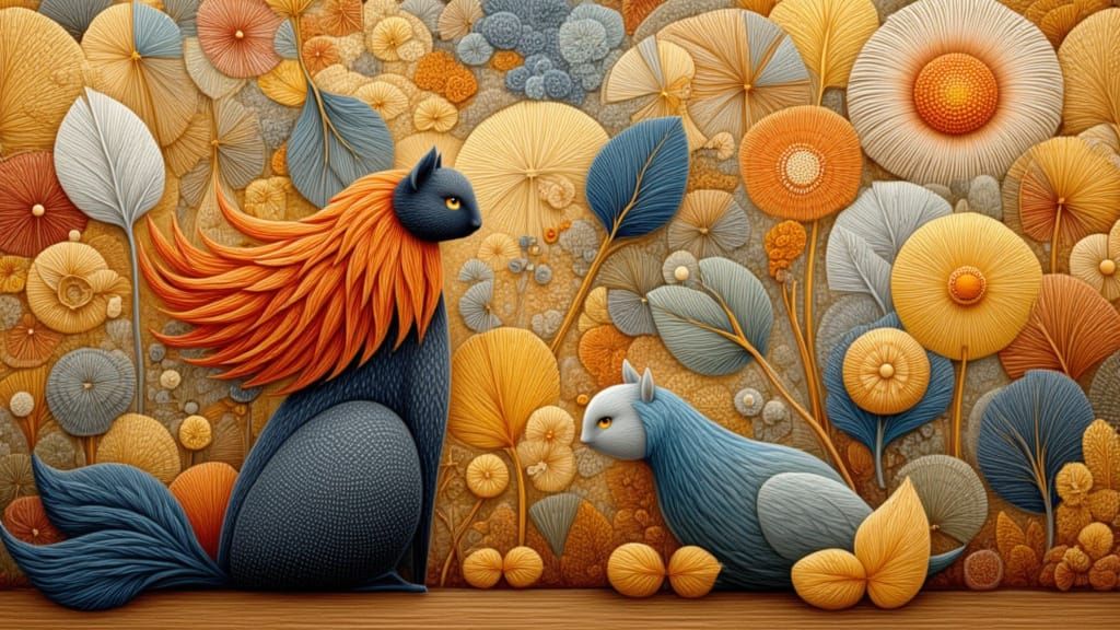 Abstract Serendipity in Flat Whimsy Style