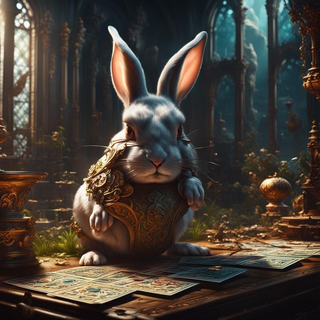 Rabbit Wins Lottery in Detailed Matte Painting