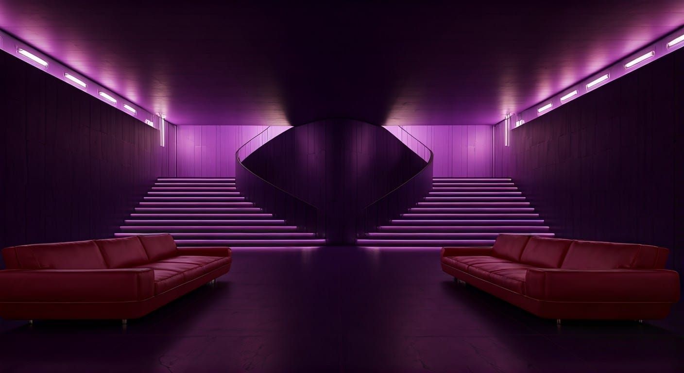 Space Age Living Room in Neo-Futurist Style