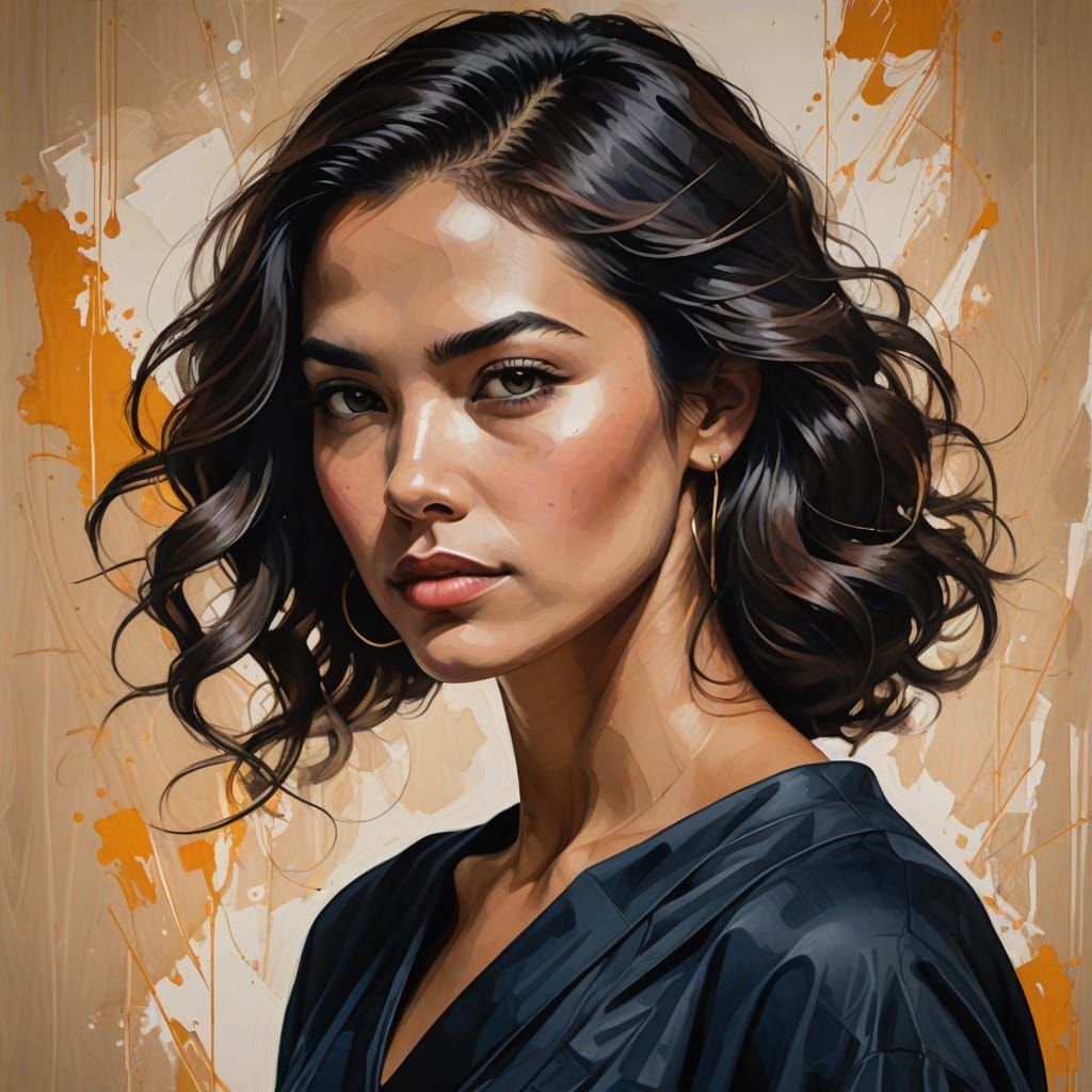 Portrait of a Confident, Strong, and Elegant Woman in Art
