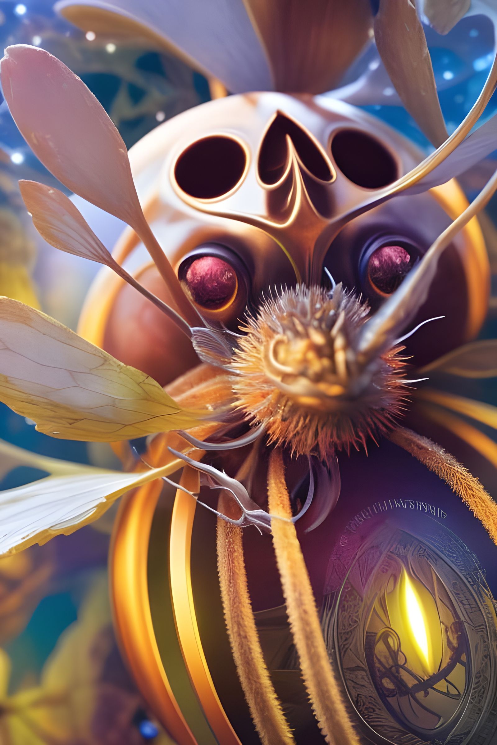 Eerie Mad Scientist with Visible Chakras, Contemporary Art