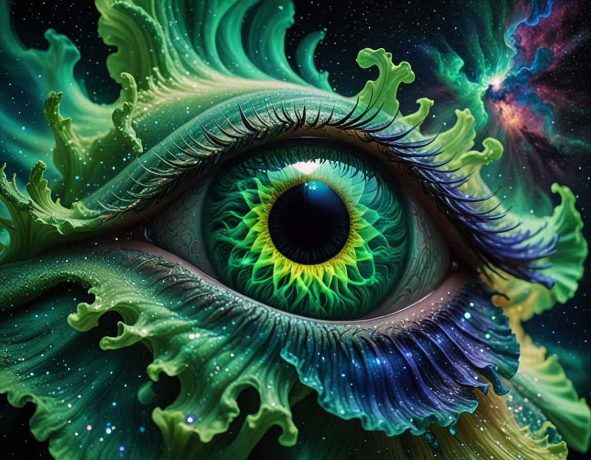 Cosmic Iris Nebula: Ethereal Eye of Space